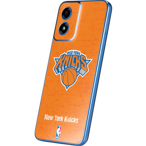 NBA New York Knicks Orange Primary Logo Moto G Play 4G (2024) Skin