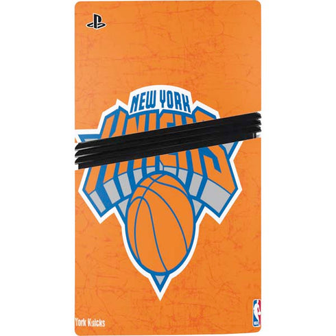 NBA New York Knicks Orange Primary Logo PS5 Pro Console Skin