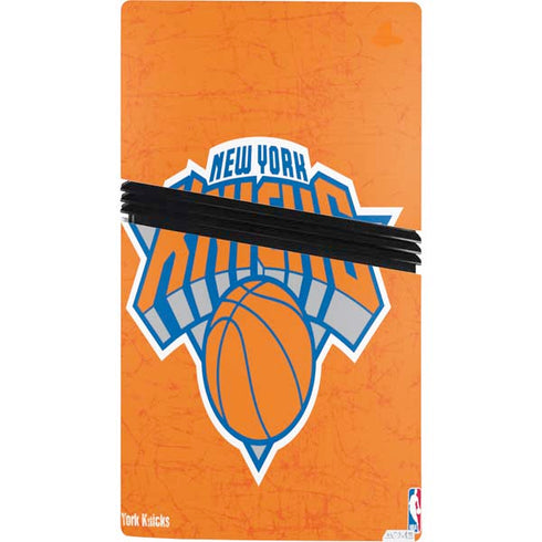 NBA New York Knicks Orange Primary Logo PS5 Pro Console Skin