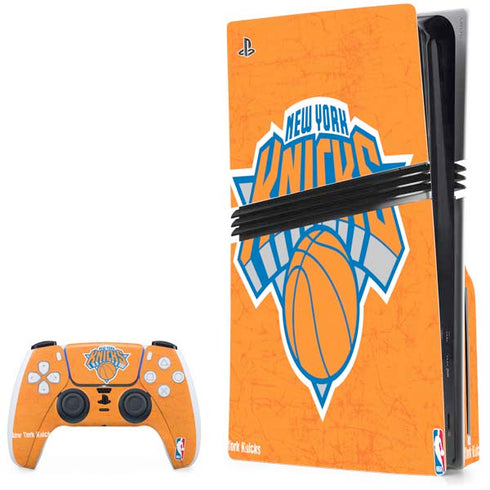 NBA New York Knicks Orange Primary Logo PlayStation PS5 Skins