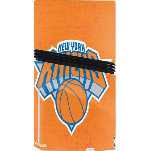 NBA New York Knicks Orange Primary Logo PS5 Pro Disk Console Skin