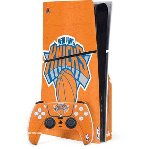 NBA New York Knicks Orange Primary Logo PlayStation PS5 Skins