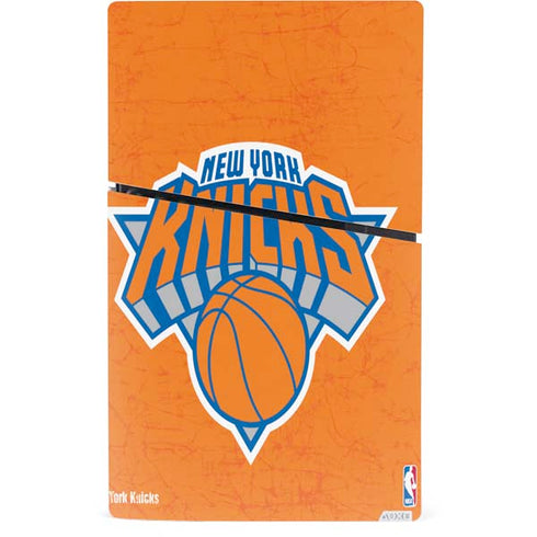 NBA New York Knicks Orange Primary Logo PS5 Slim Digital Edition Console Skin