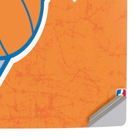 NBA New York Knicks Orange Primary Logo PS5 Slim Digital Edition Console Skin