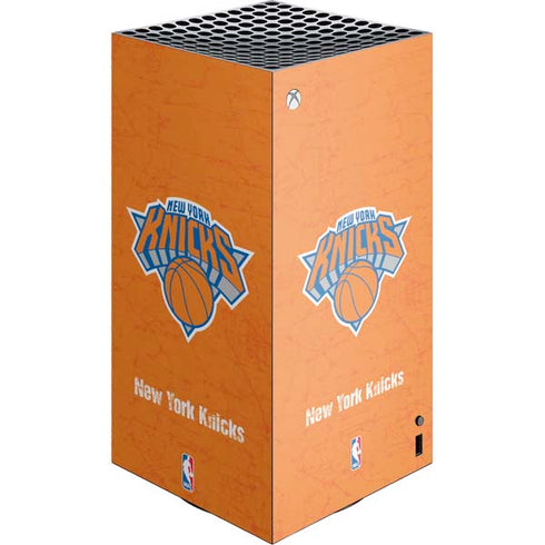 NBA New York Knicks Orange Primary Logo XBox Series X Digital Edition Console Skin