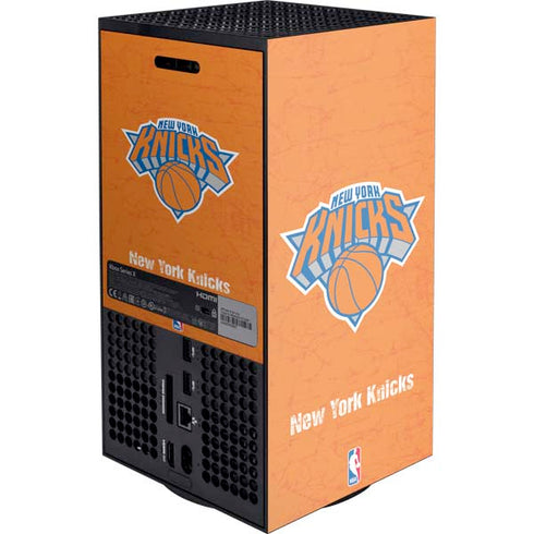 NBA New York Knicks Orange Primary Logo XBox Series X Digital Edition Console Skin