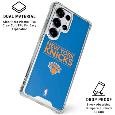 NBA New York Knicks Standard - Blue Galaxy S25 Ultra Clear Case