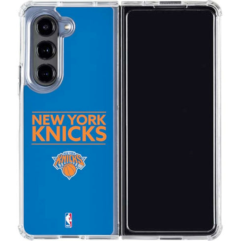 NBA New York Knicks Standard - Blue Galaxy Z Fold5 5G Clear Case