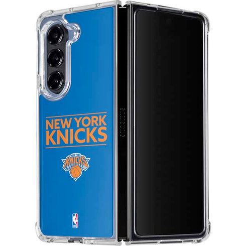 NBA New York Knicks Standard - Blue Galaxy Z Fold5 5G Clear Case