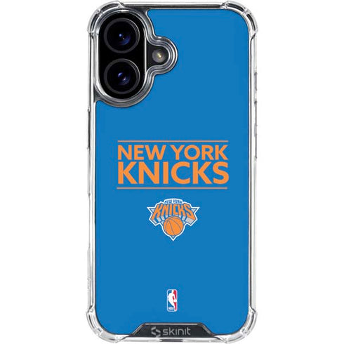 NBA New York Knicks Standard - Blue iPhone 16 Plus Clear Case