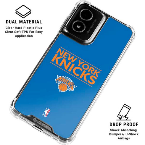 NBA New York Knicks Standard - Blue Moto G Power 5G (2024) Clear Case