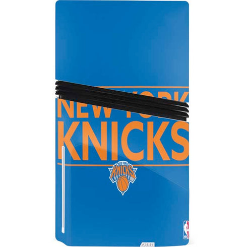 NBA New York Knicks Standard - Blue PS5 Pro Disk Console Skin