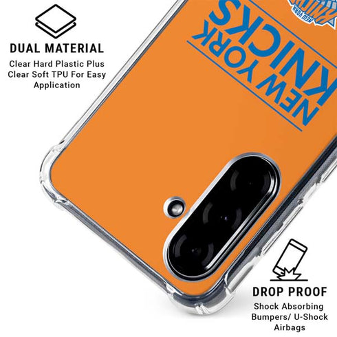 NBA New York Knicks Standard - Orange Galaxy A36 5G Clear Case