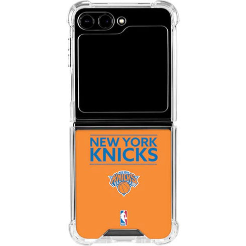 NBA New York Knicks Standard - Orange Galaxy Z Flip6 Clear Case