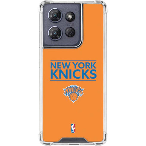 NBA New York Knicks Standard - Orange Moto G 5G (2025) Clear Case