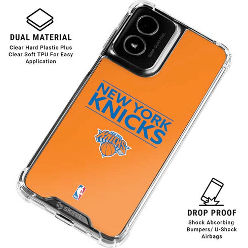 NBA New York Knicks Standard - Orange Moto G Power 5G (2024) Clear Case