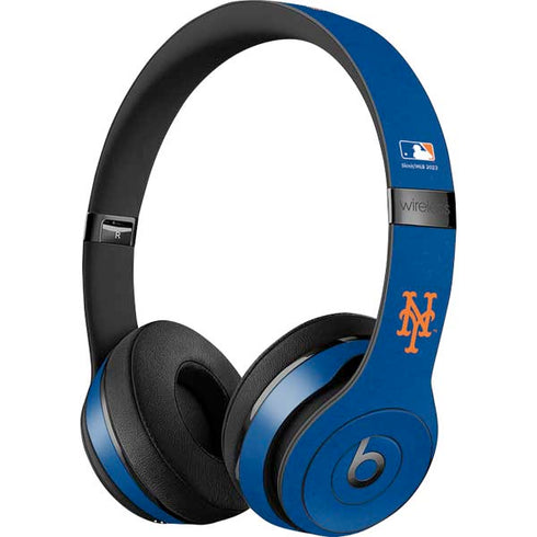 MLB New York Mets - Solid Distressed Beats Solo 3 Wireless Skin