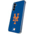 MLB New York Mets - Solid Distressed Galaxy A55 5G Clear Case