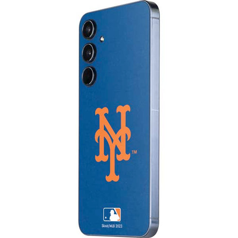 MLB New York Mets - Solid Distressed Galaxy A55 5G Skin