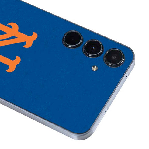 MLB New York Mets - Solid Distressed Galaxy A55 5G Skin