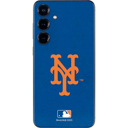 MLB New York Mets - Solid Distressed Galaxy S25 Plus Skin