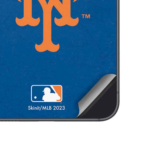 MLB New York Mets - Solid Distressed Galaxy S25 Plus Skin