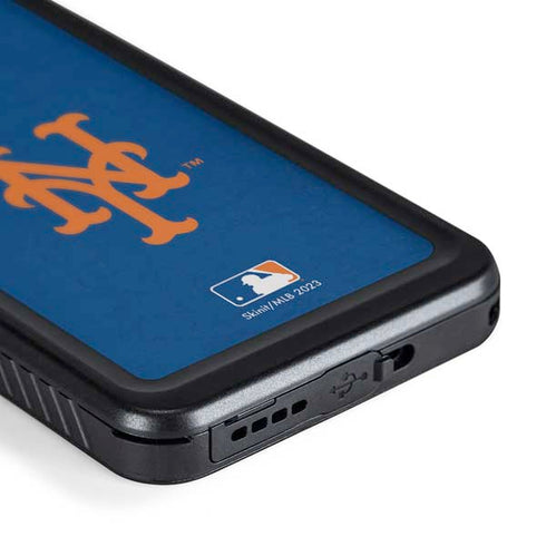 MLB New York Mets - Solid Distressed Galaxy S24 Plus Waterproof Case
