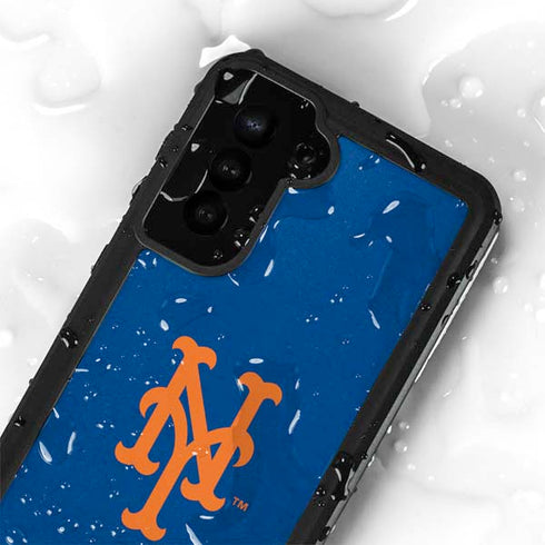 MLB New York Mets - Solid Distressed Galaxy S24 Plus Waterproof Case