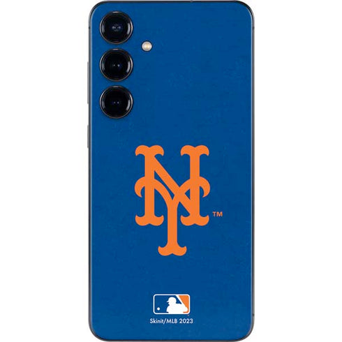 MLB New York Mets - Solid Distressed Galaxy S25 Skin