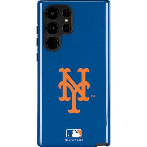 MLB New York Mets - Solid Distressed Galaxy S25 Ultra Impact Case