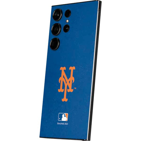 MLB New York Mets - Solid Distressed Galaxy S25 Ultra Skin
