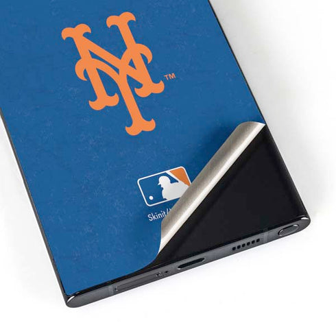 MLB New York Mets - Solid Distressed Galaxy S25 Ultra Skin