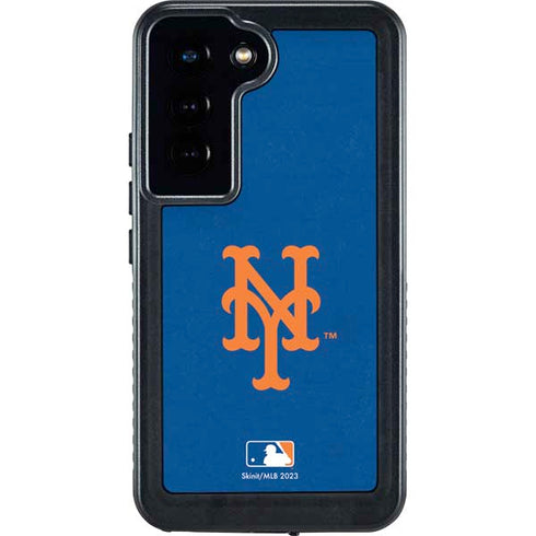 MLB New York Mets - Solid Distressed Galaxy S24 Waterproof Case