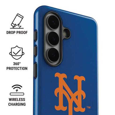 MLB New York Mets - Solid Distressed Galaxy S26 Plus Impact Case