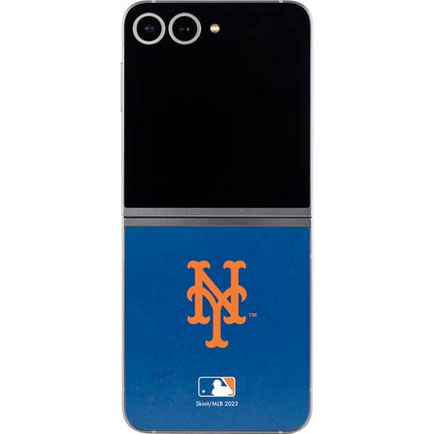 MLB New York Mets - Solid Distressed Galaxy Z Flip6 Skin