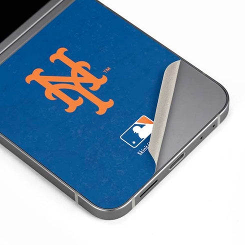 MLB New York Mets - Solid Distressed Galaxy Z Flip6 Skin