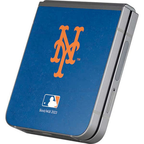 MLB New York Mets - Solid Distressed Galaxy Z Flip6 Skin