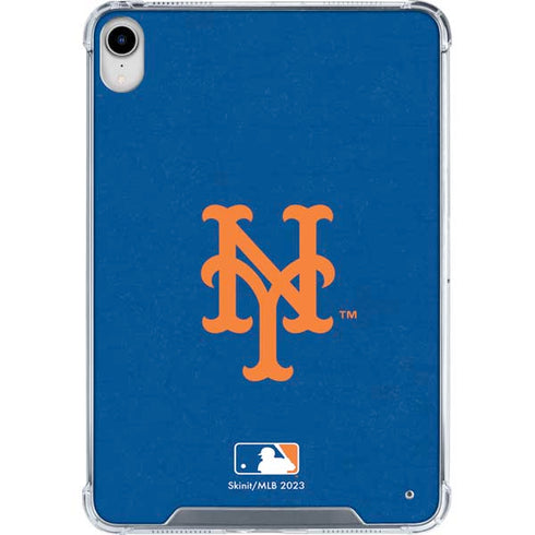 MLB New York Mets - Solid Distressed iPad 11th Gen (2025) Clear Case