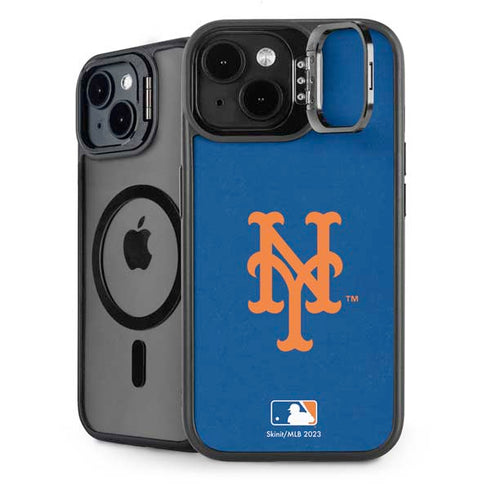 MLB New York Mets - Solid Distressed iPhone 15 Kickstand Case