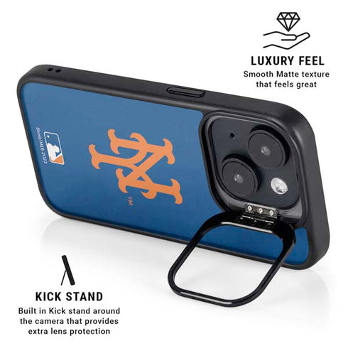 MLB New York Mets - Solid Distressed iPhone 15 Kickstand Case