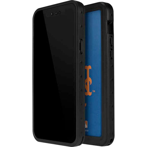 MLB New York Mets - Solid Distressed iPhone 15 Pro Waterproof Case