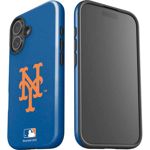 MLB New York Mets - Solid Distressed iPhone 16 Plus Impact Case