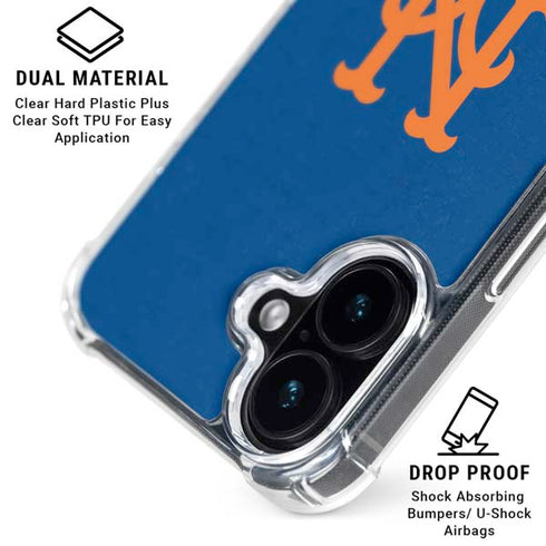 MLB New York Mets - Solid Distressed iPhone 16 Plus MagSafe Case