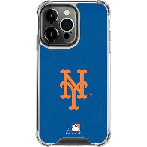 MLB New York Mets - Solid Distressed iPhone 16 Pro Clear Case