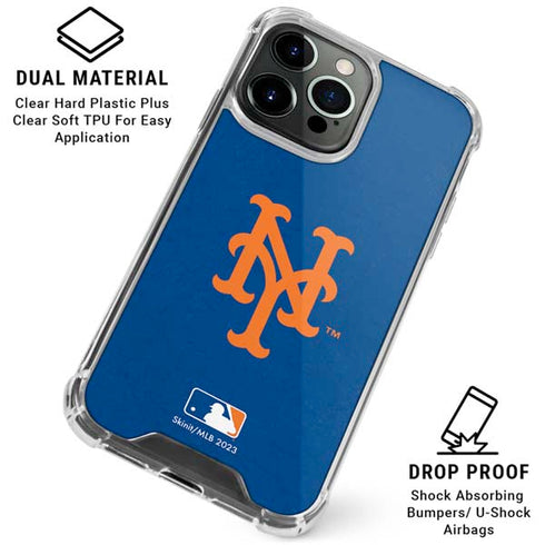 MLB New York Mets - Solid Distressed iPhone 16 Pro Clear Case