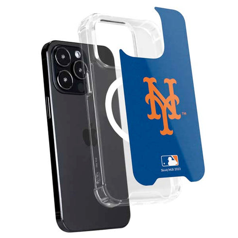 MLB New York Mets - Solid Distressed iPhone 16 Pro Max MagSafe Case