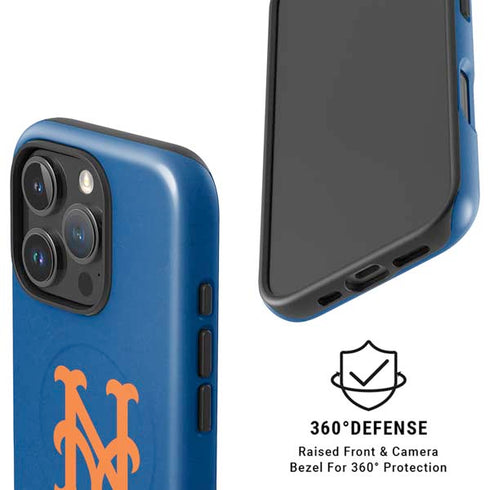 MLB New York Mets - Solid Distressed iPhone 16 Pro Max Magsafe Impact Case