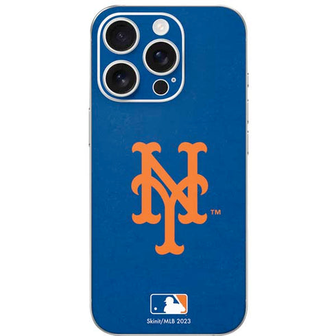MLB New York Mets - Solid Distressed iPhone 16 Pro Skin