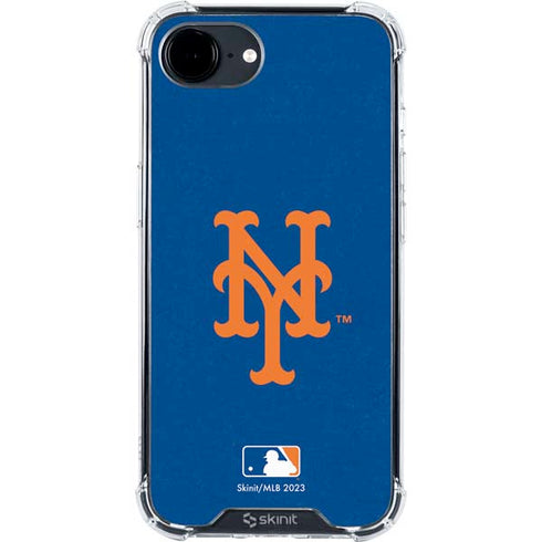 MLB New York Mets - Solid Distressed iPhone 16e Clear Case