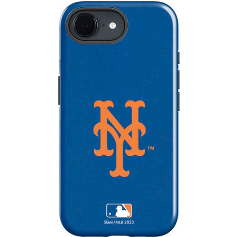 MLB New York Mets - Solid Distressed iPhone 16e Impact Case